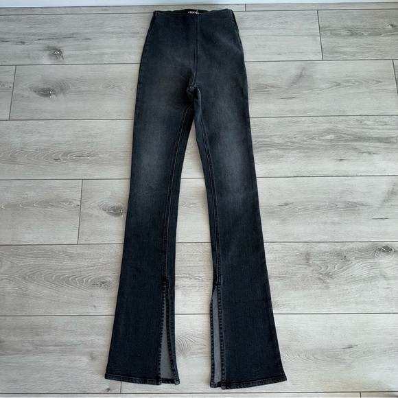 NWT EB Denim High Rise Stretch Split Hem Jeggings Gradeschool Side Zip XSmall - Picture 2 of 14